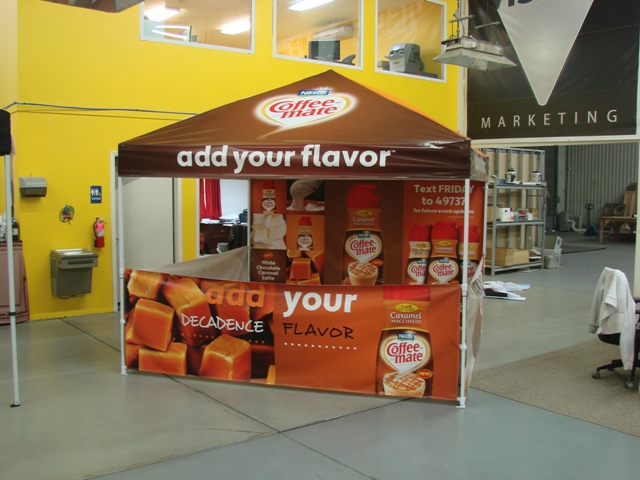 custom printed tent for food and beverage
