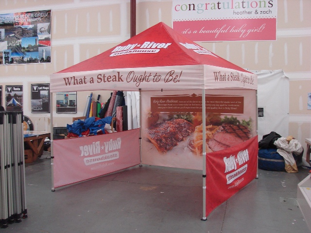 custom printed tent for food and beverage